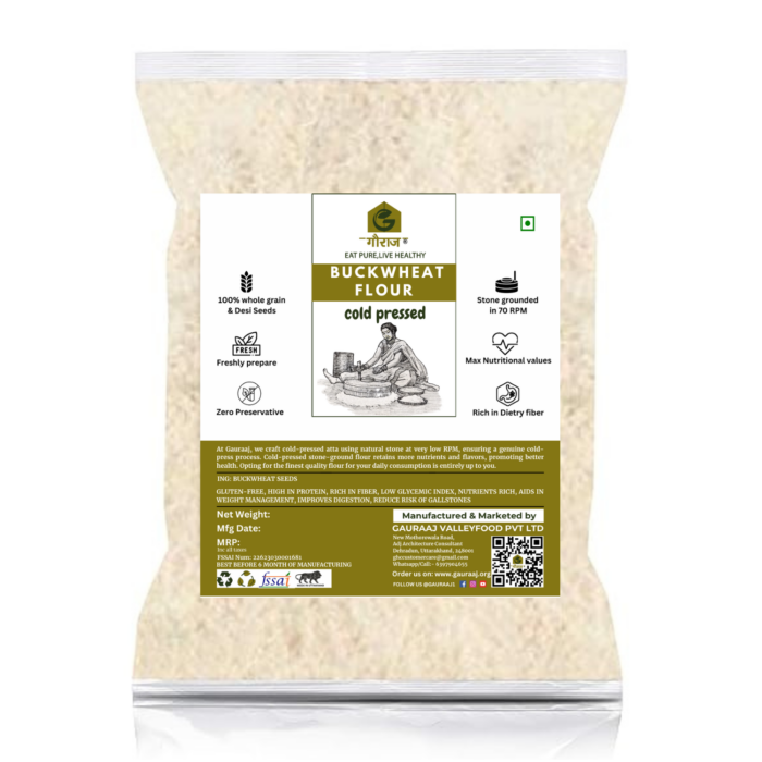 Natural Stone Grounded Cold Pressed Buckwheat Flour-1Kg