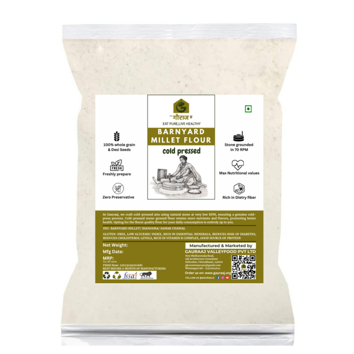 Natural Stone Grounded Cold Pressed Barnyard Millet Flour -1 Kg